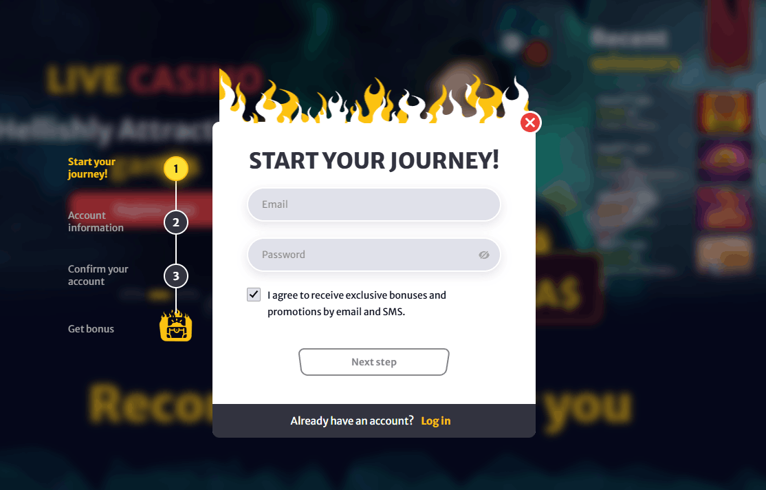 Como Registar no Hellspin – Uncrossable Rush passo a passo